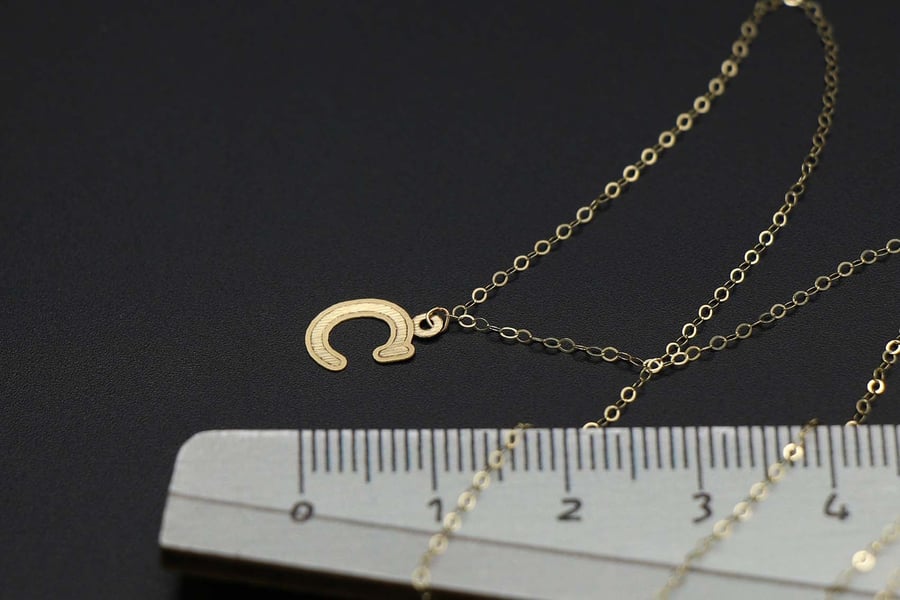 Gold letter necklace (N1100)