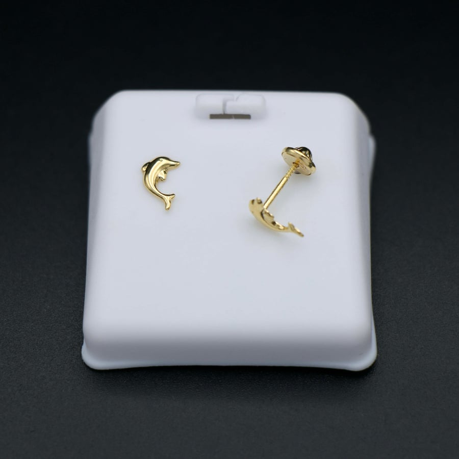 Medical gold earring - (K2569)