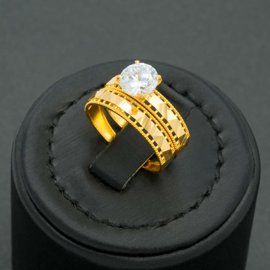 خاتم ذهب توينز عيار 21 (R5977)
