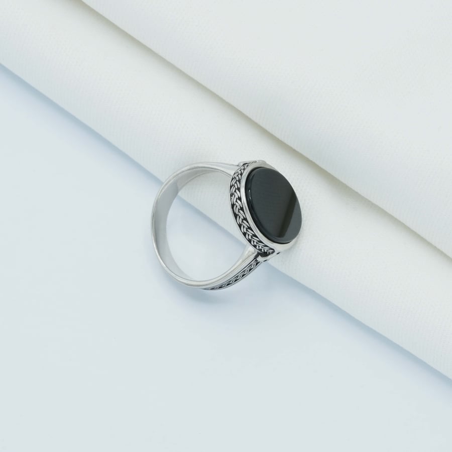 خاتم  فضة  رجالي (R7946)