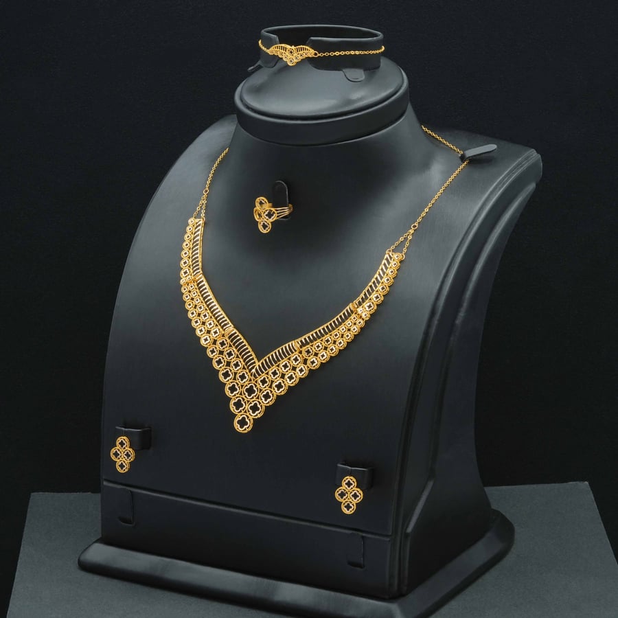 طقم ذهب عيار 21 (S7402)