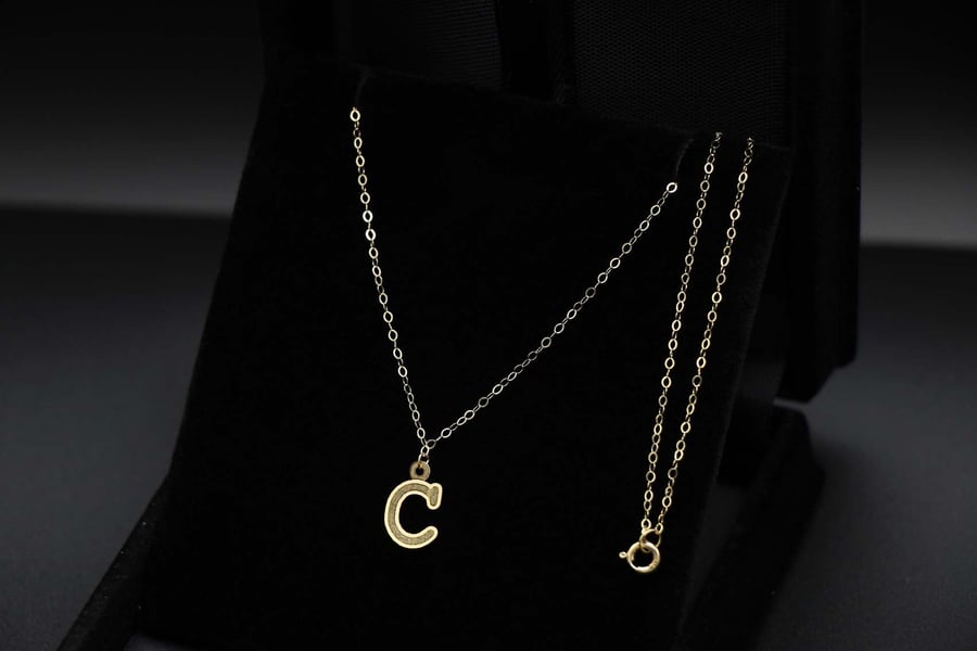 Gold letter necklace (N1100)