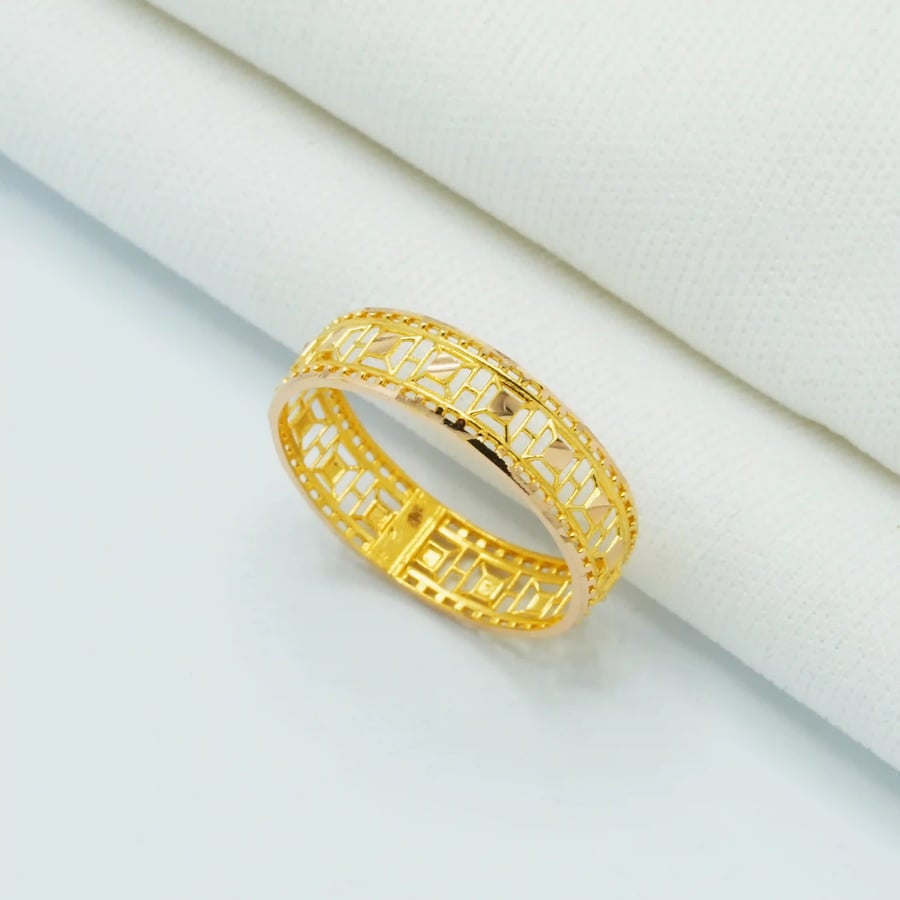 دبلة ذهب عيار 21 (R9238)
