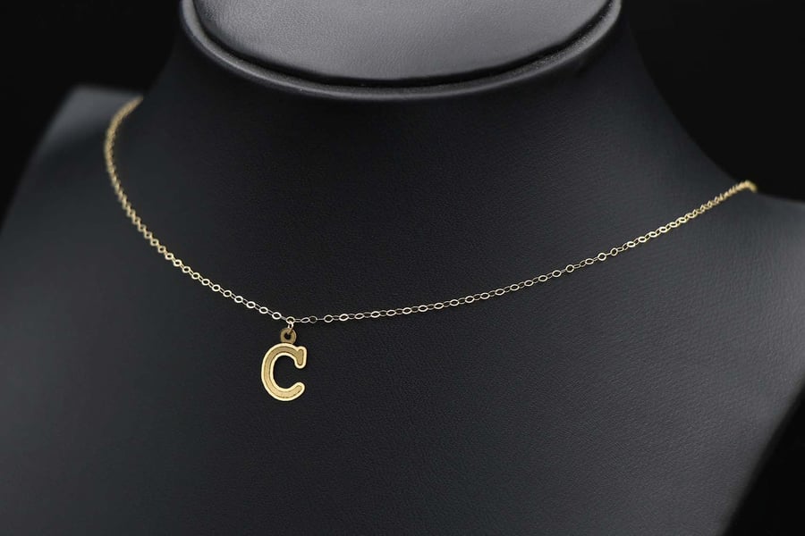Gold letter necklace (N1100)