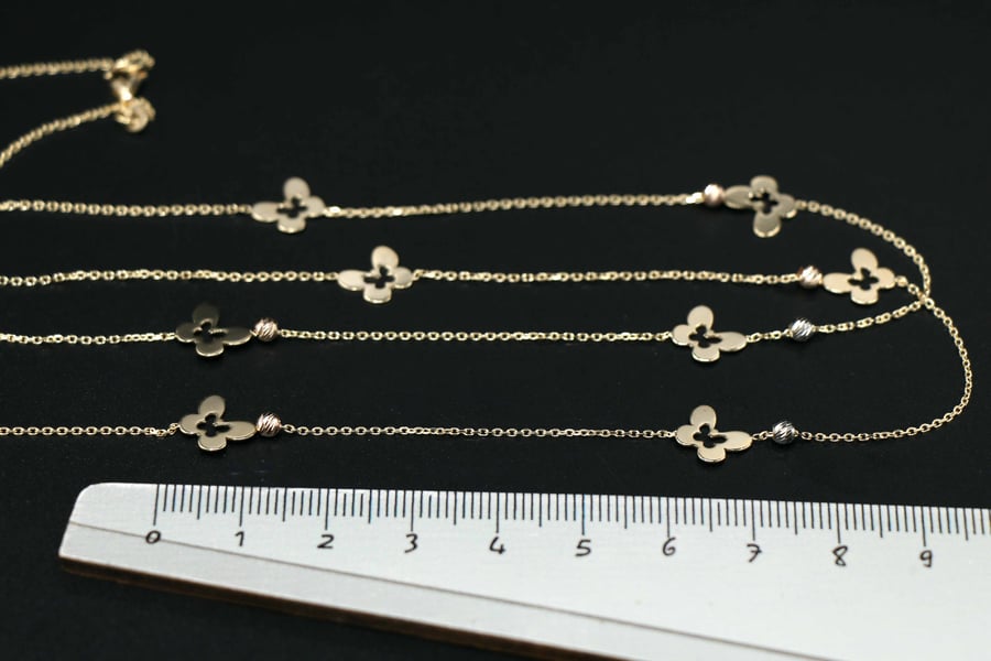 عقد ذهب طويل ايطالي  (N1567) WF