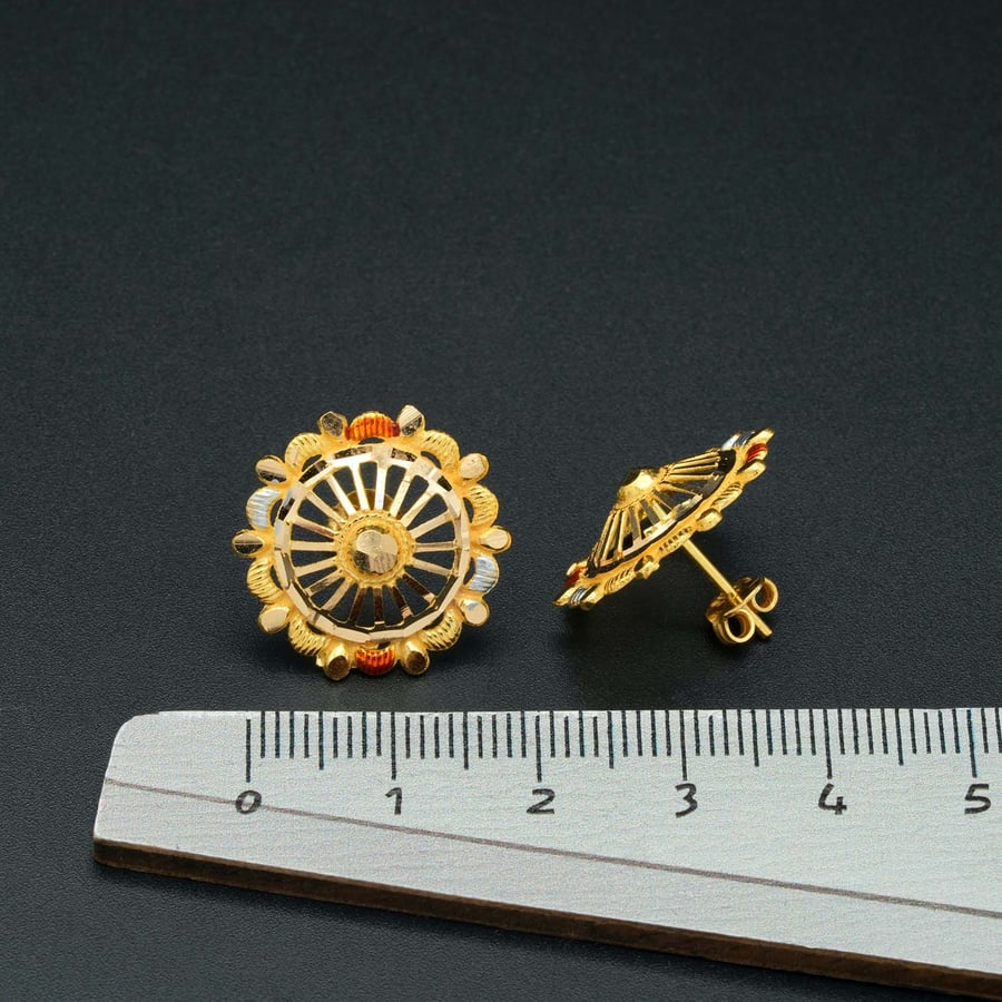 21-karat gold earrings (E3655) WF