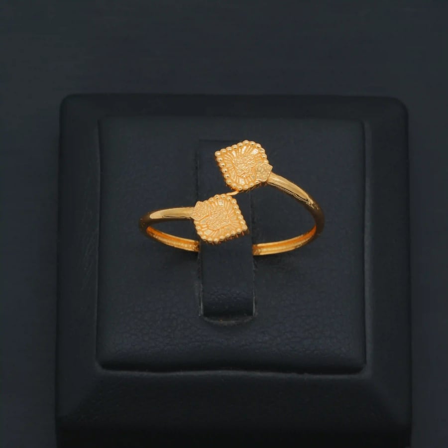 خاتم ذهب إيطالي عيار 21 (R9481)