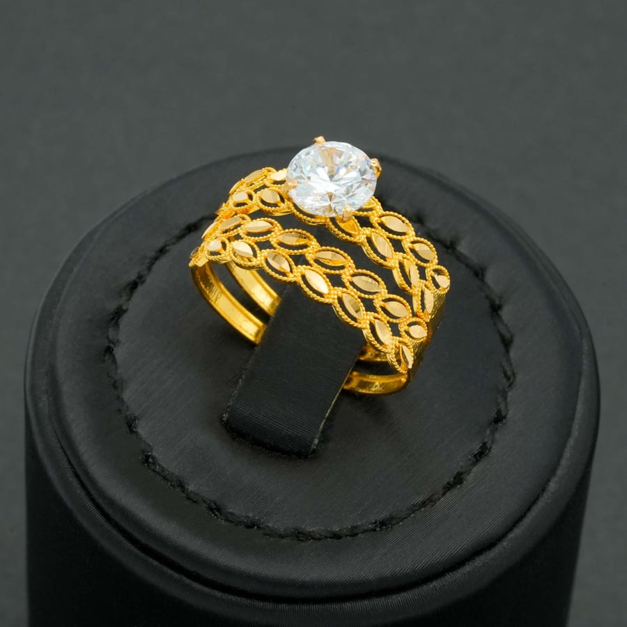 خاتم ذهب توينز عيار 21 (R5965)