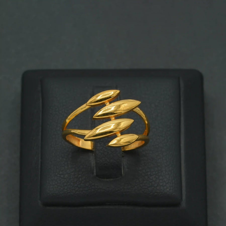 خاتم ذهب إيطالي عيار 21 (R9421)