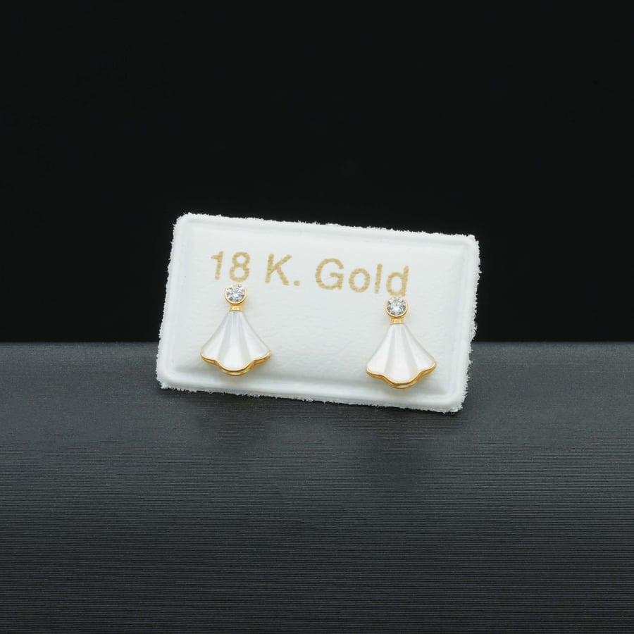 Natural gold earrings (E7460)