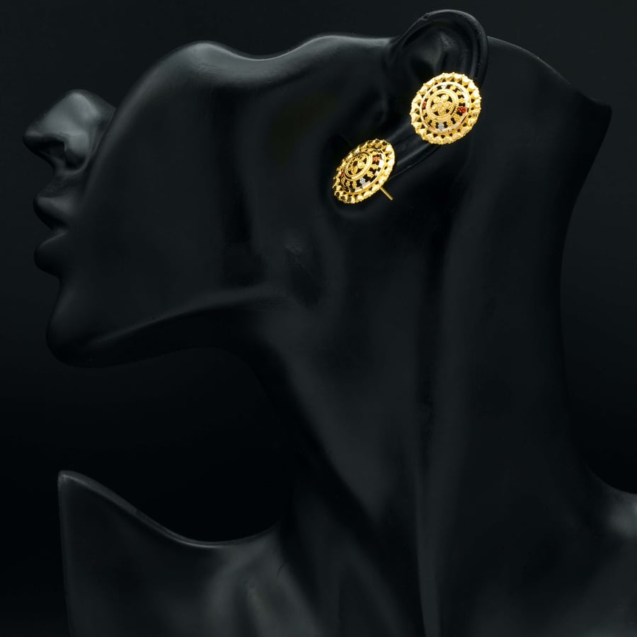 21-karat gold earrings (E3657) WF