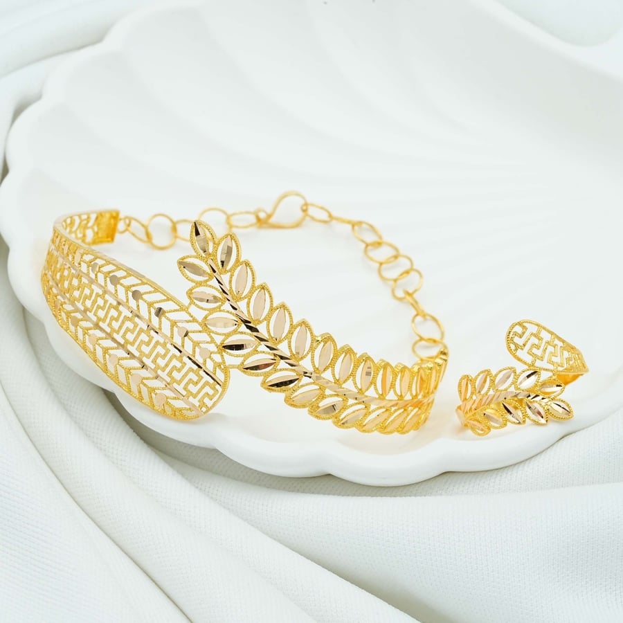 Bracelet and Ring 21K Gold (B5755)