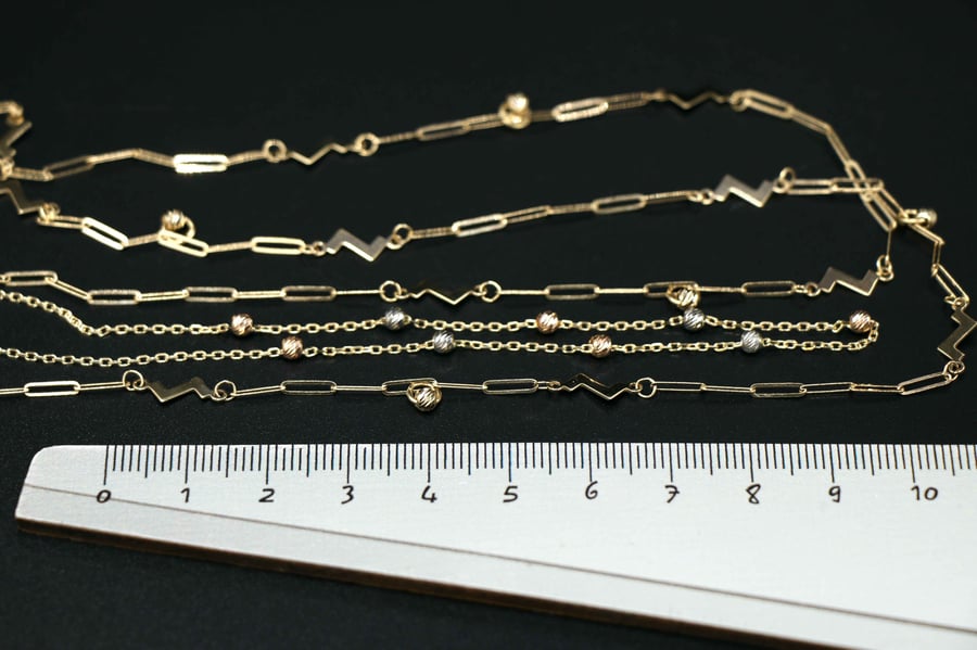 عقد ذهب طويل ايطالي  (N1577) WF