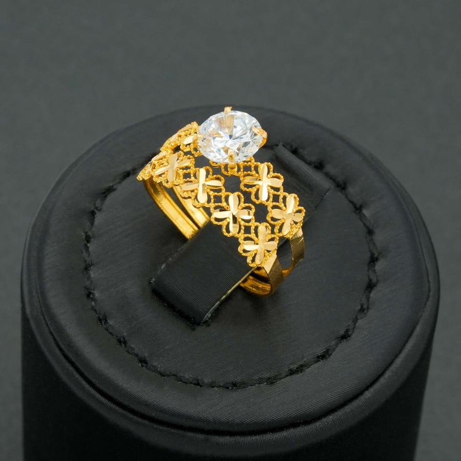 خاتم ذهب توينز عيار 21 (R5964)