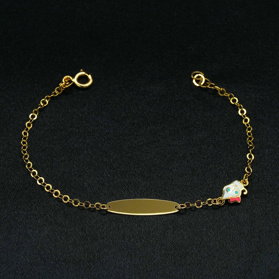 سوارة ذهب اطفال ( قابلة للكتابة ) (B3955)