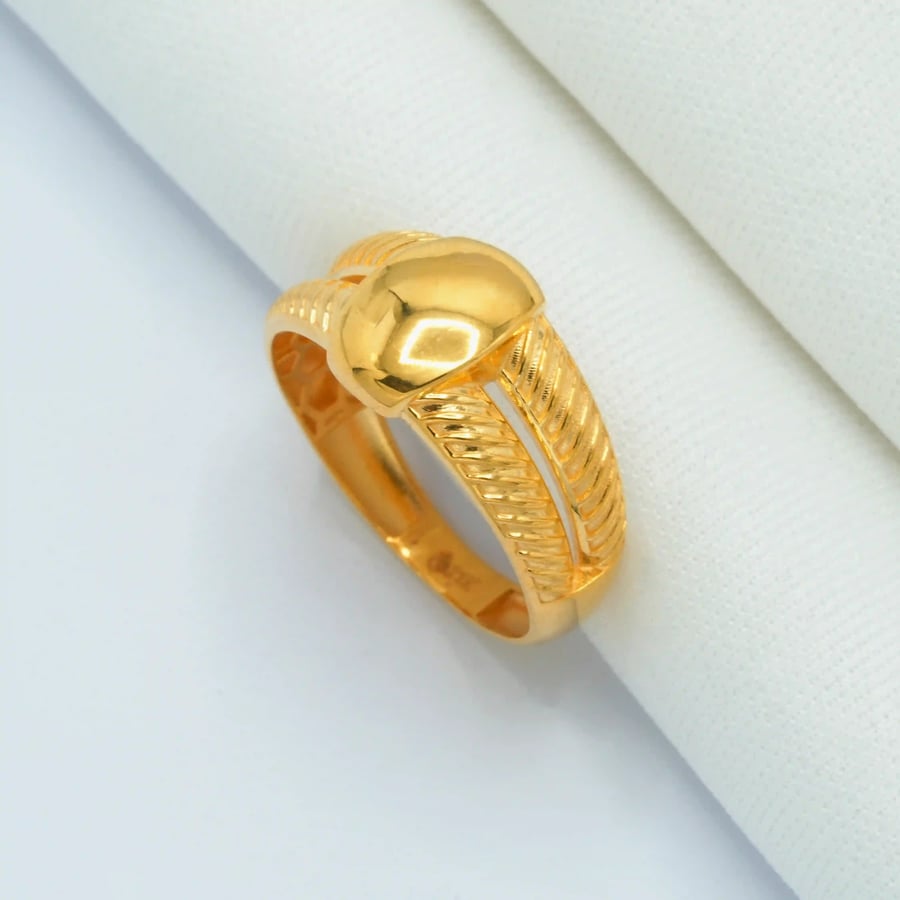 خاتم ذهب إيطالي عيار 21 (R9425)