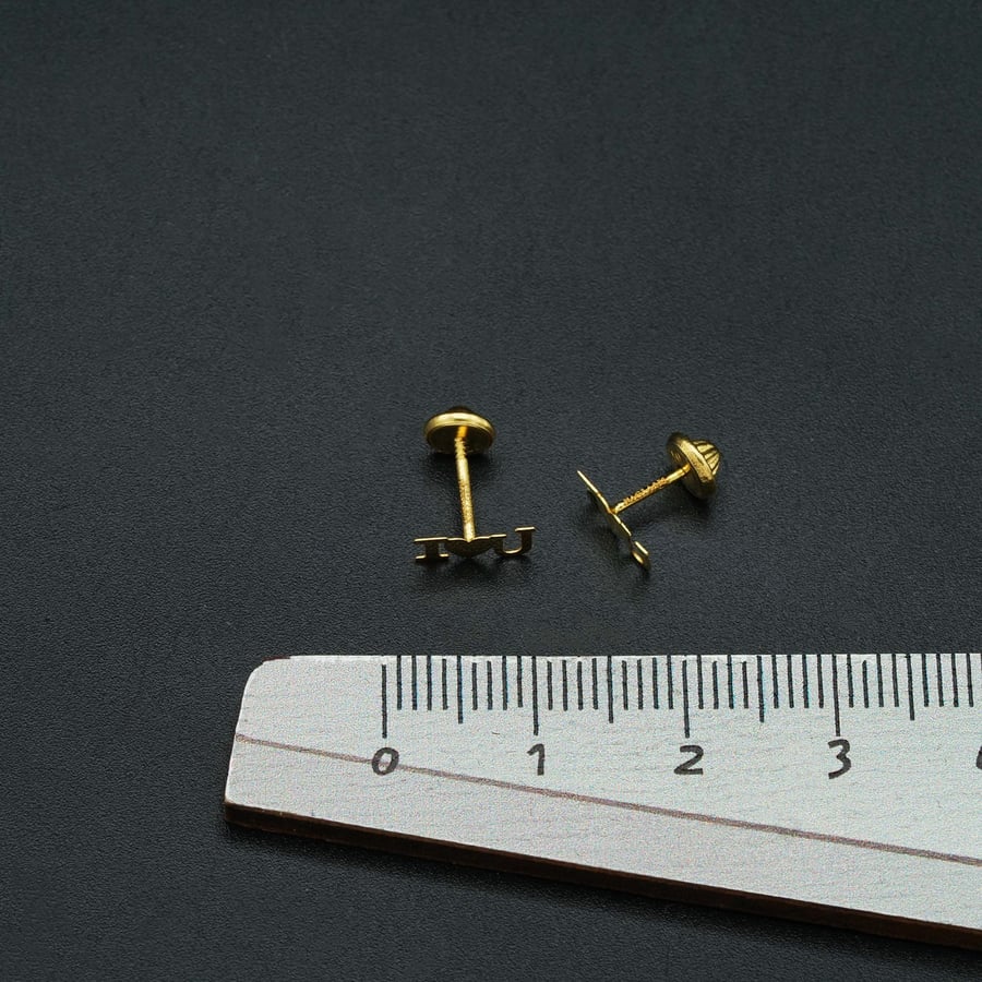 Italian gold earrings (E4065)