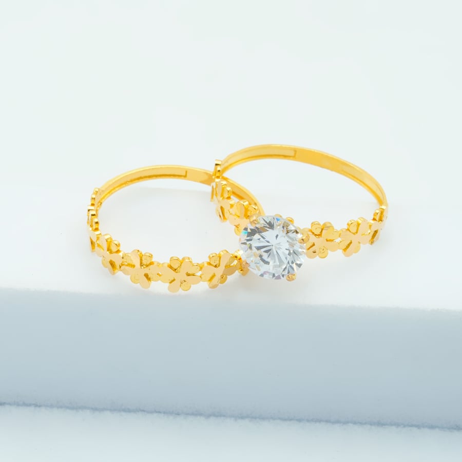 Twins 21 karat gold ring (R5982)