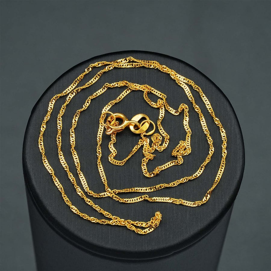 21 karat gold wavy chain, 50 cm (N4527)