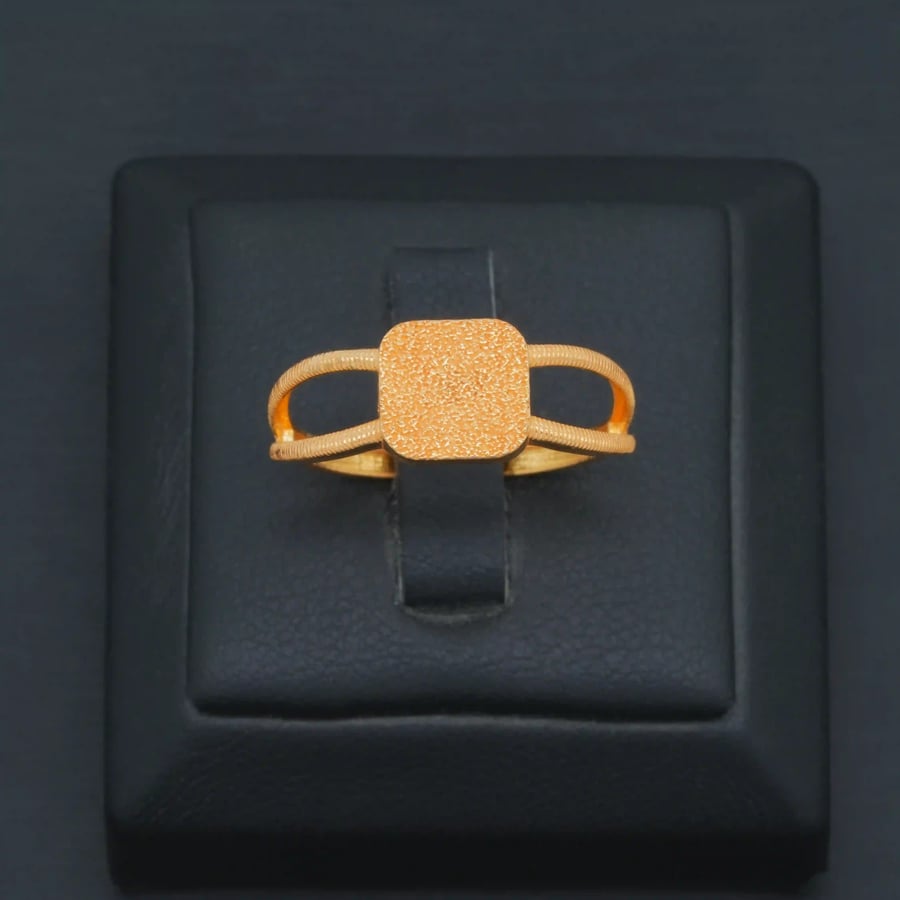 خاتم ذهب إيطالي عيار 21 (R9477)