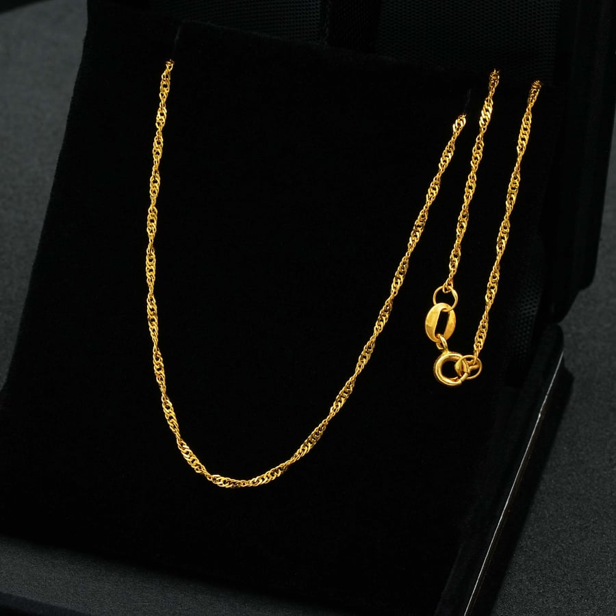 21 karat gold wavy chain, 50 cm (N4527)