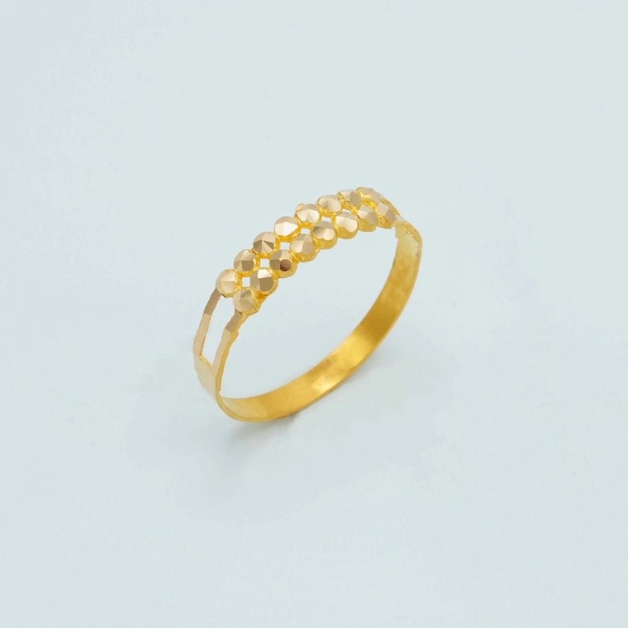 خاتم ذهب نسائي عيار 21 (R6041)
