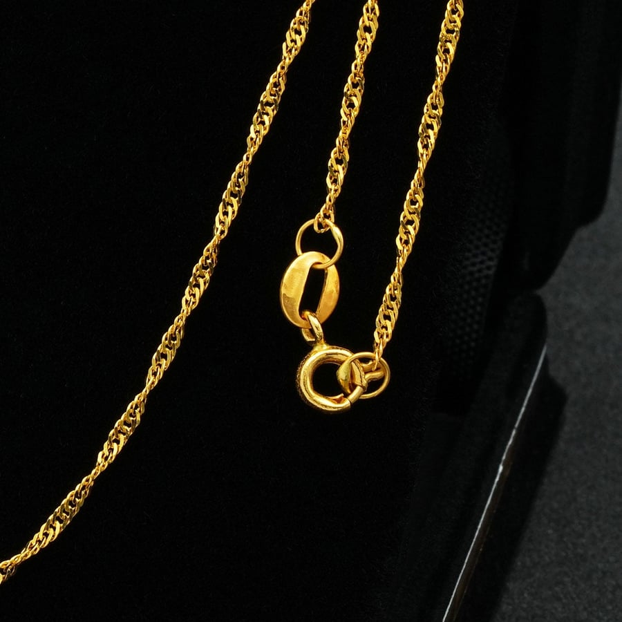 21 karat gold wavy chain, 50 cm (N4527)