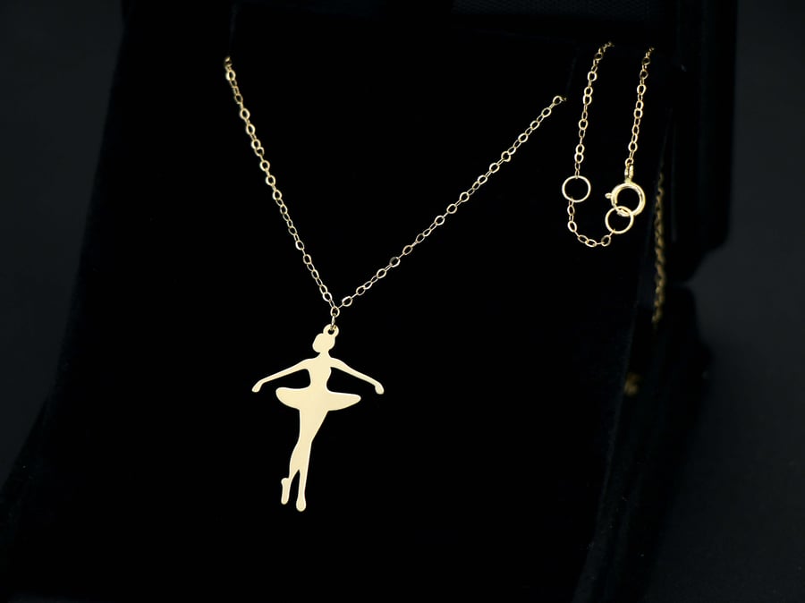 عقد ذهب راقصة الباليه (N507) WF