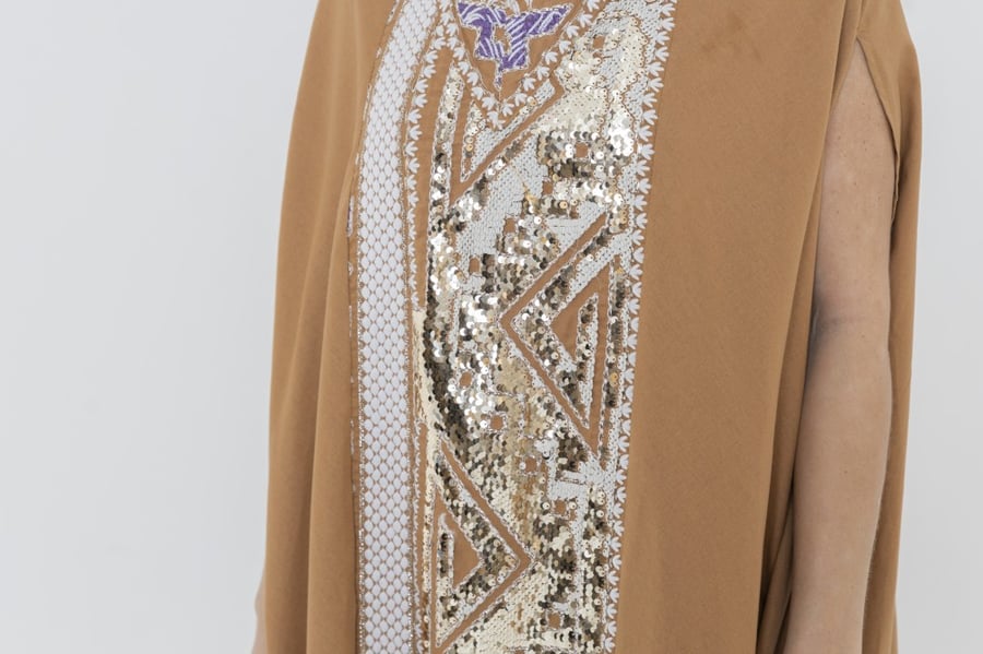 ladies light kaftan with sequins