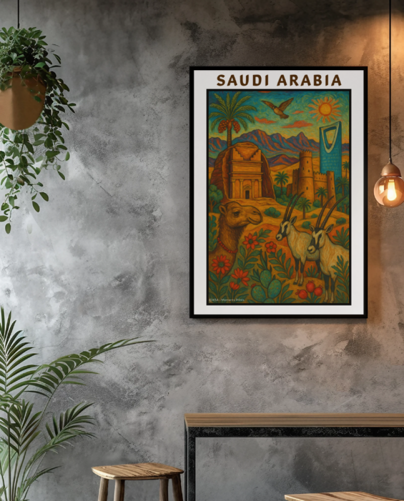 Poster Saudi Arabia Paint