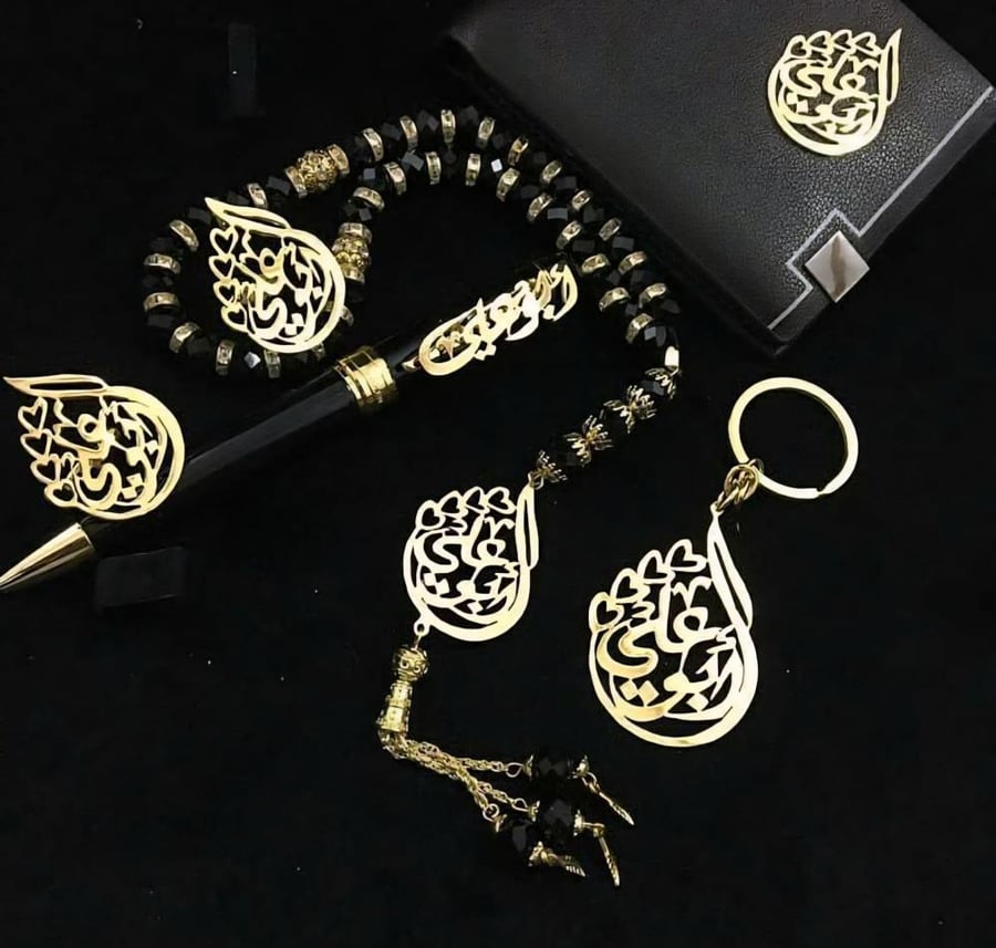 طقم رجالي باالاسم كبك قلم هديه لرجال اكسسوارات رجاليه هديه للحب هدايا