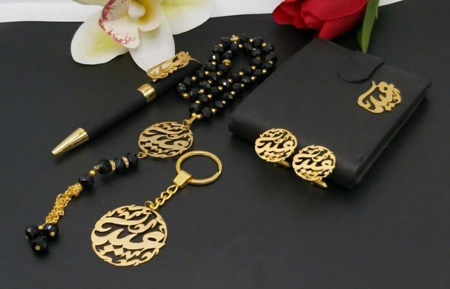 طقم رجالي باالاسم كبك قلم هديه لرجال اكسسوارات رجاليه هديه للحب هدايا