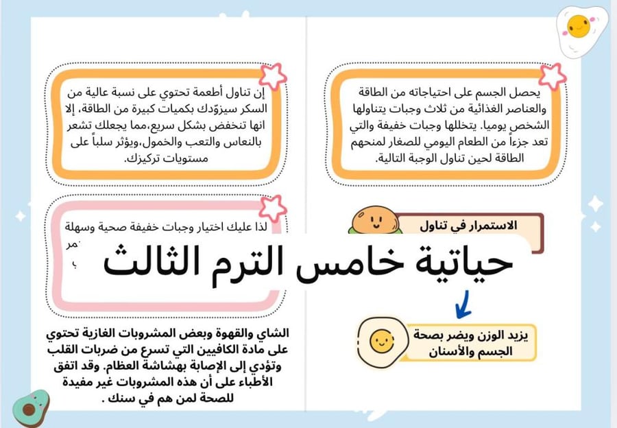 Healthy Snack Brochure (Life Skills Fifth, Third Term)
