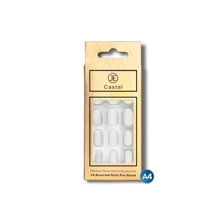 Coastal matte velvety nails self-adhesive A4