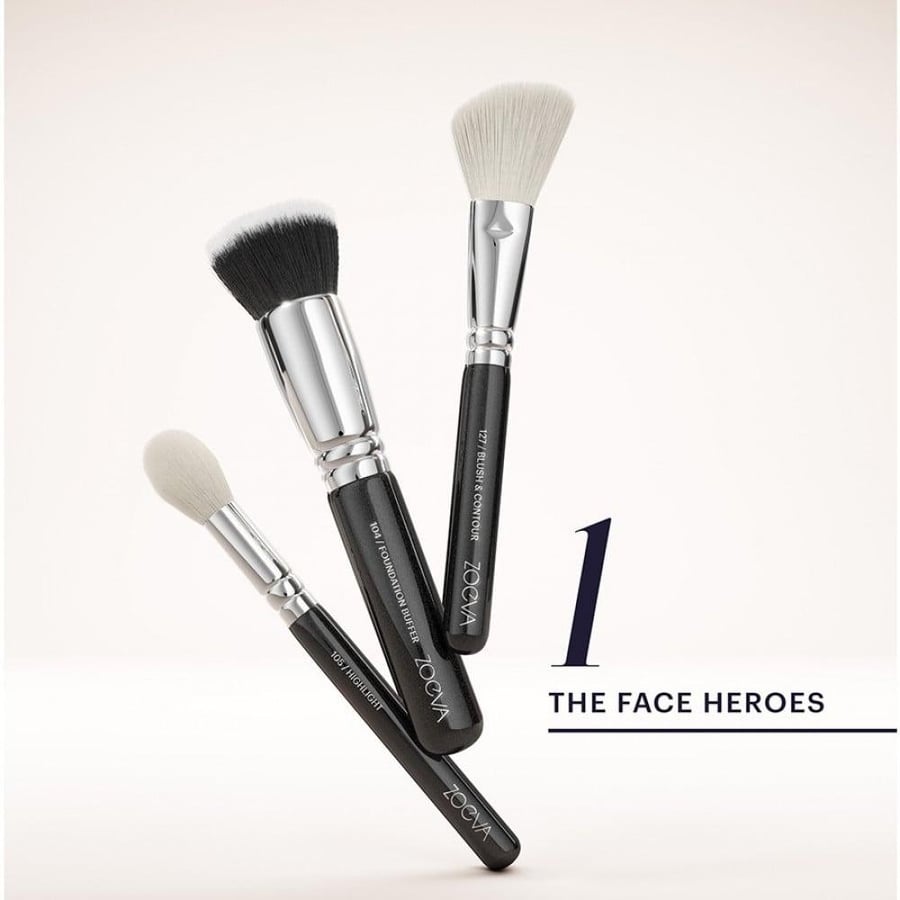 Zoeva set of face and eye brushes, 6 classic botanical brushes