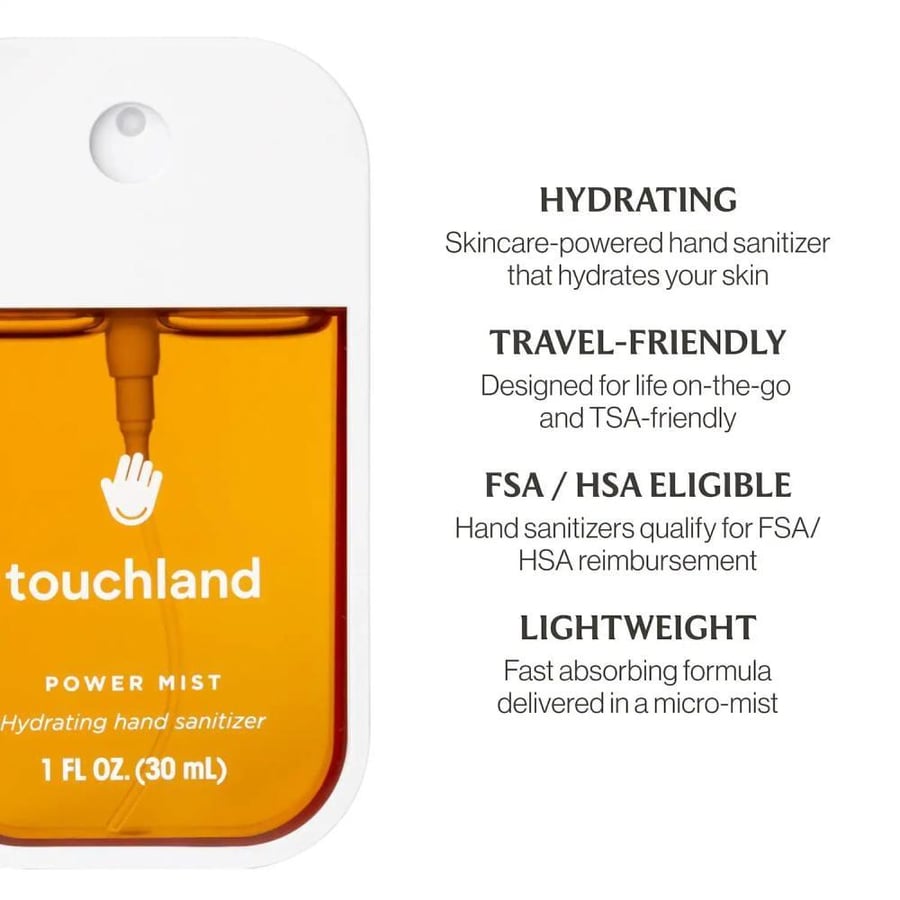 Tatchland hand sanitizer and moisturizer set with Power Mist