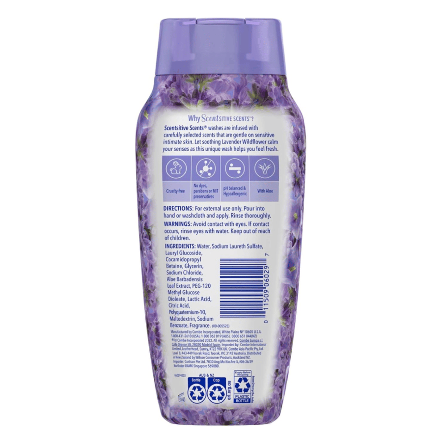 Vagisil daily feminine wash for the sensitive area with lavender scent and wildflowers 354 ml