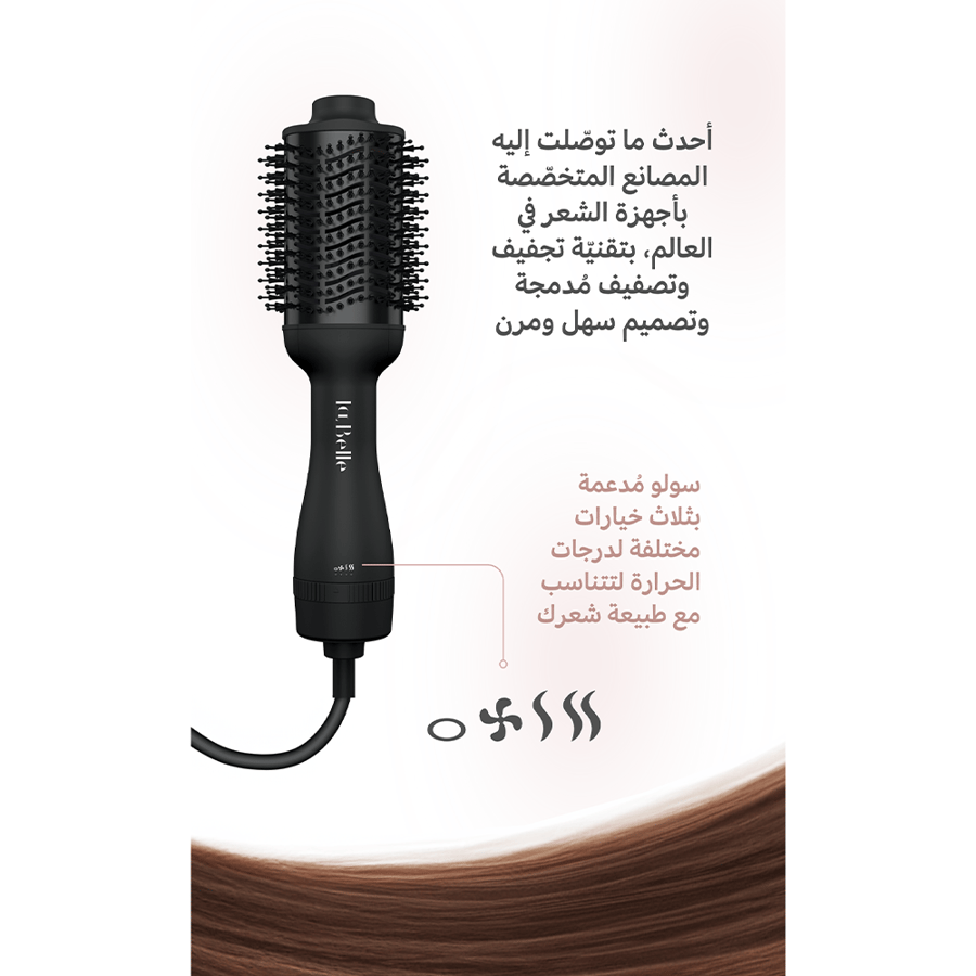 Labell Brush Solo Hair Styling Brush Black