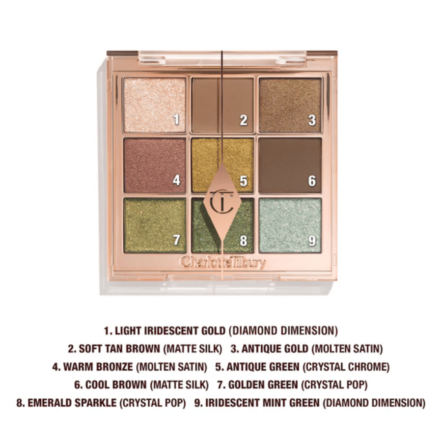 Charlotte Tilbury Eyeshadow Palette Beautifying Eyes - Emerald Effect 9 colors