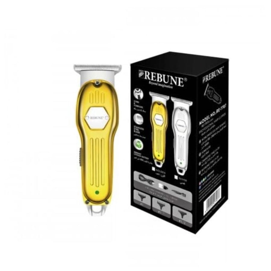 Haircut machine ribbon rechargeable gold color RE-7707