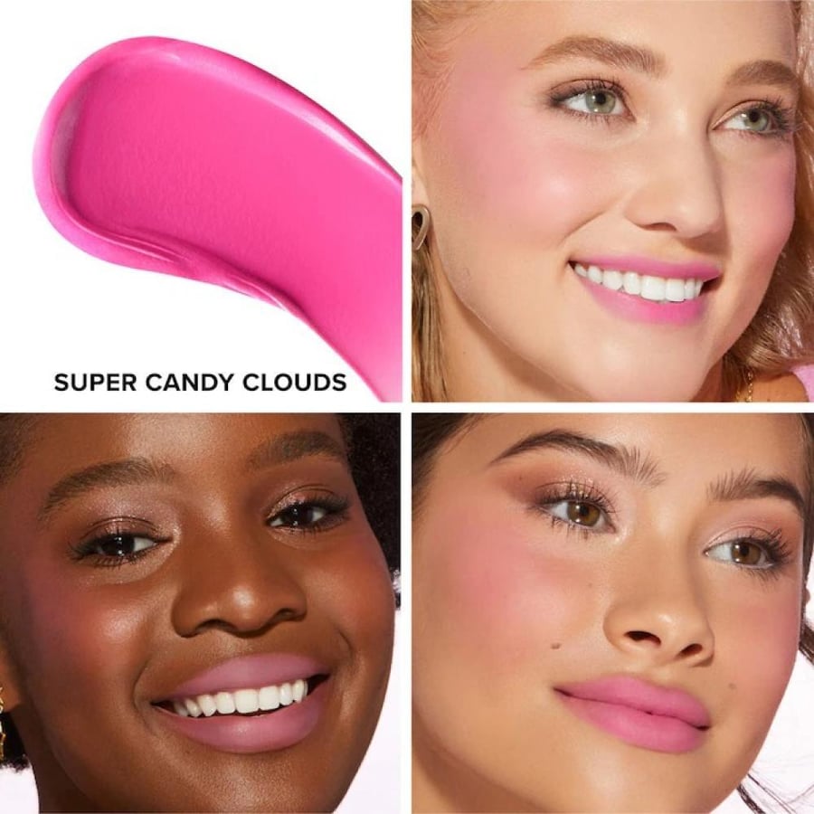 Tovised red lipstick and blush, Cloud Crash light creamy - Super Candy Clouds