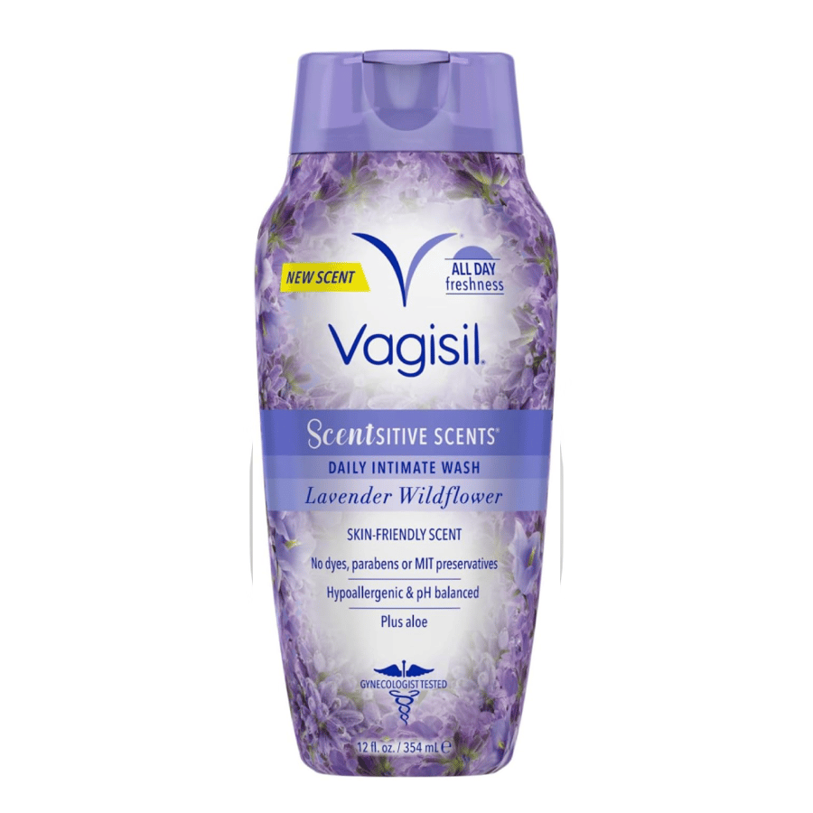 Vagisil daily feminine wash for the sensitive area with lavender scent and wildflowers 354 ml