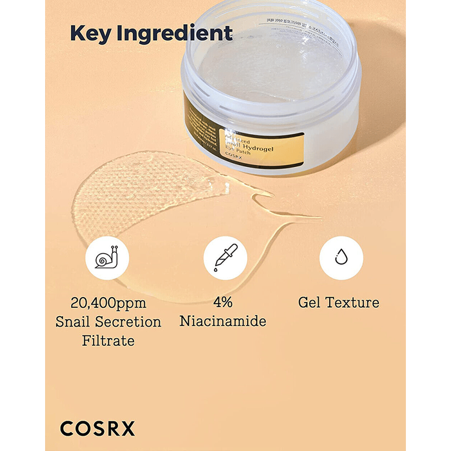 Kusurks Hydrogel Eye Patches with Advanced Snail Extract, 60 pieces
