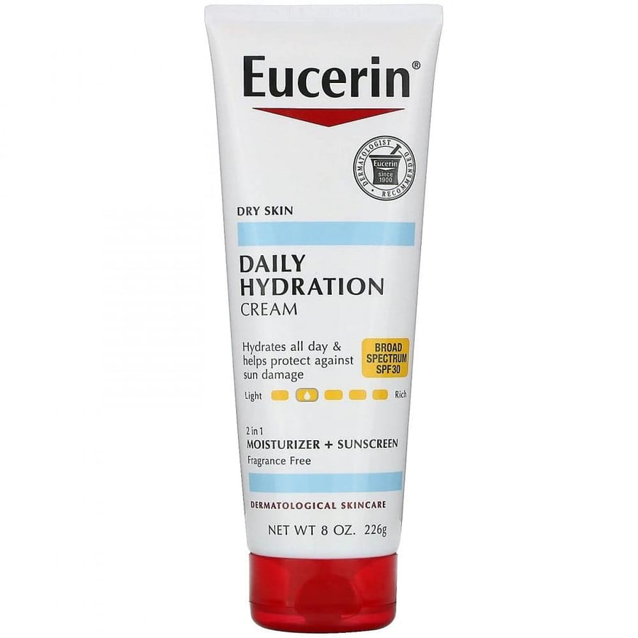 Yuserin daily moisturizing cream, with SPF 30, fragrance-free - 226 grams