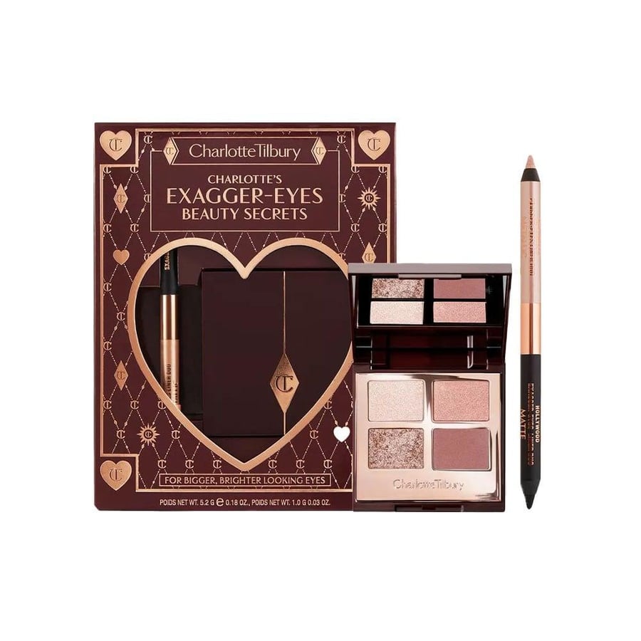 Charlotte Tilbury Exagger-Eyes Beauty Secrets Eyeshadow Palette and Eyeliner