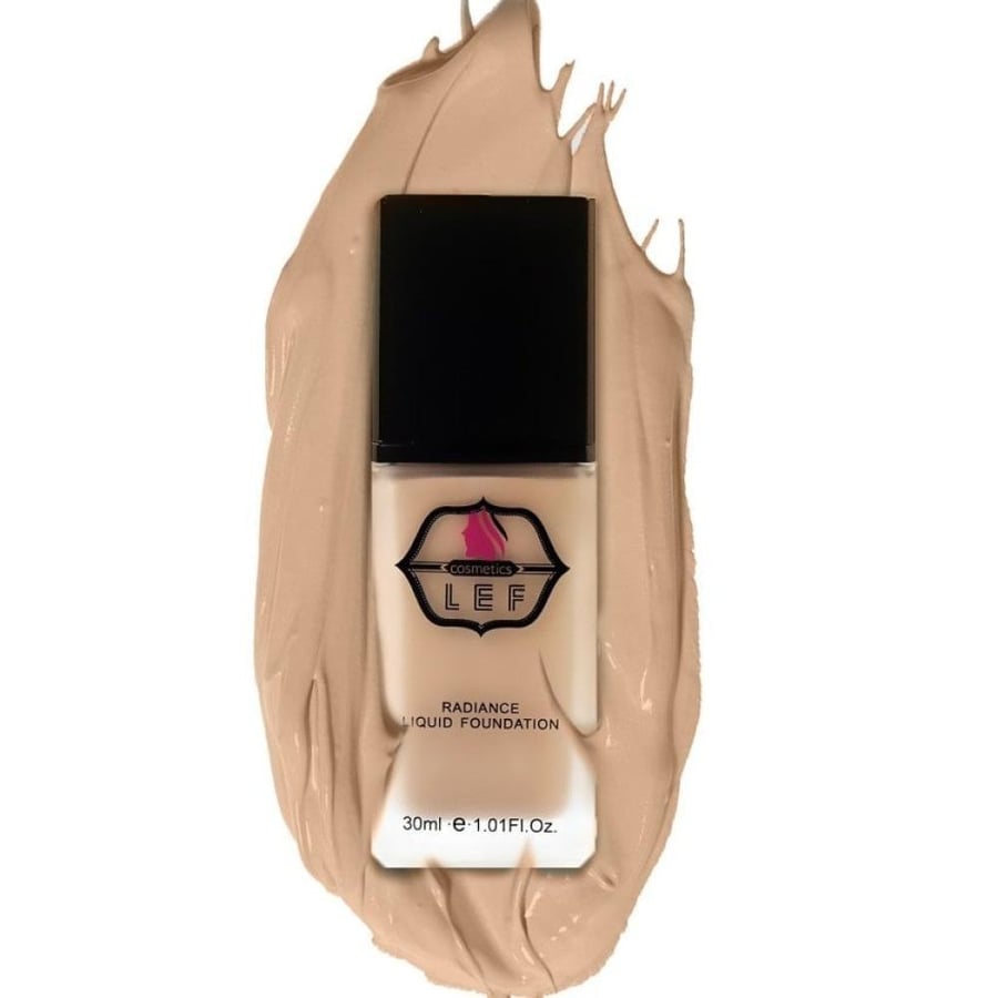 Liquid foundation cream with lightweight formula free of oils NC55