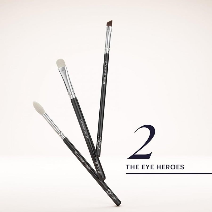 Zoeva set of face and eye brushes, 6 classic botanical brushes