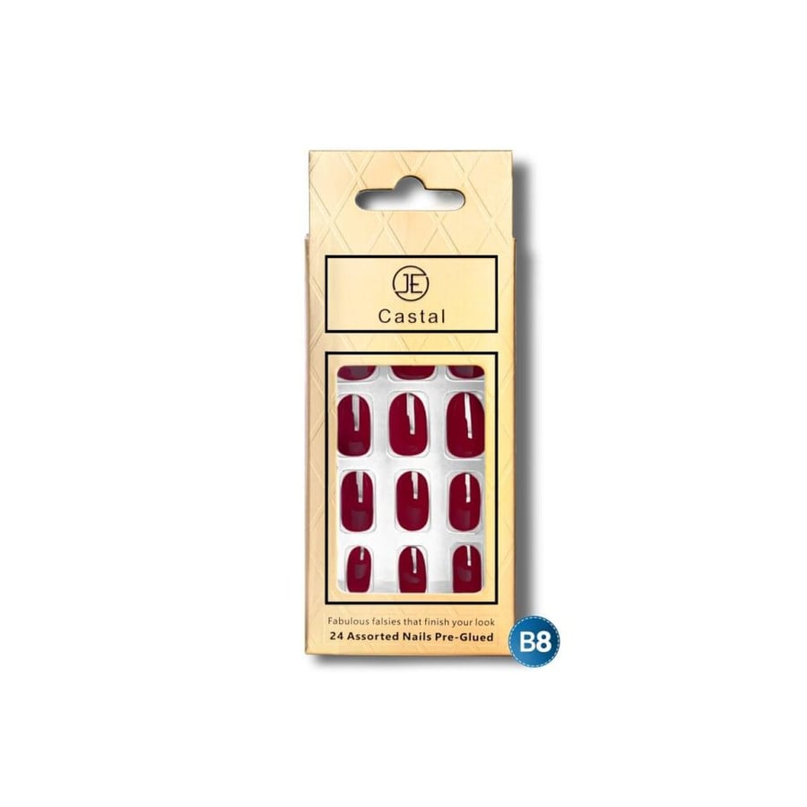 Coastal matte velvety nails self-adhesive B8