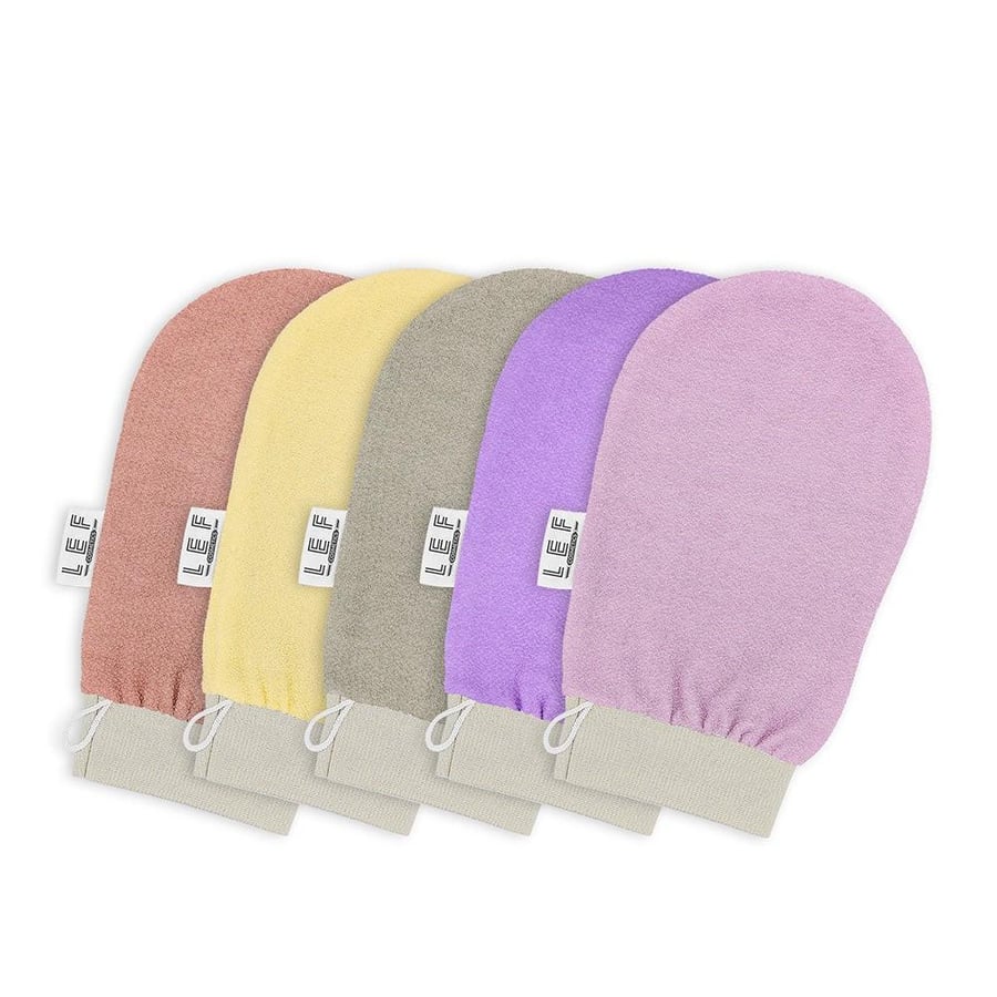 Body scrub glove with double layer - PINK