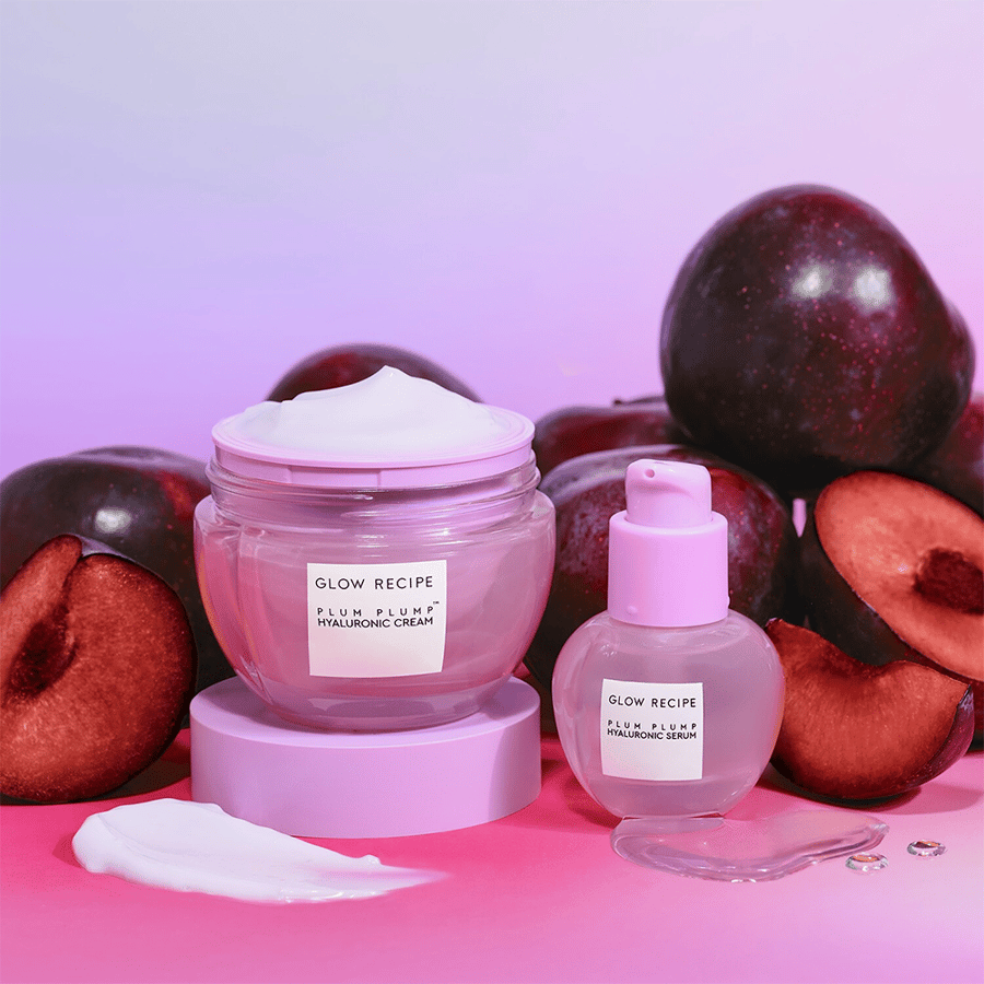 Glo Recipe set with Bloom for skin care with hyaluronic acid